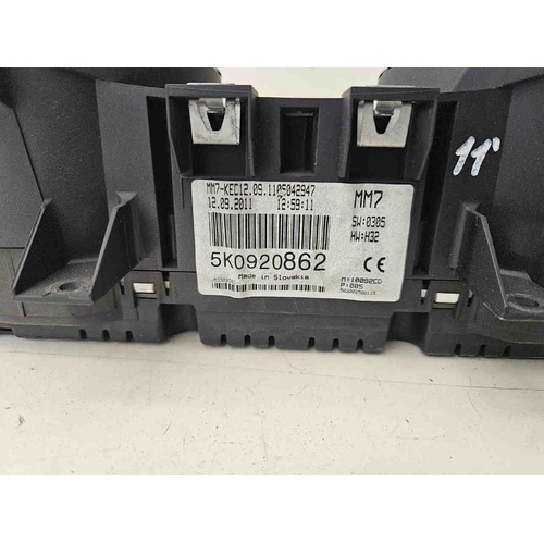 Quadro Strumenti VOLKSWAGEN Golf 6 Berlina (08>12) del 2008 - 2012