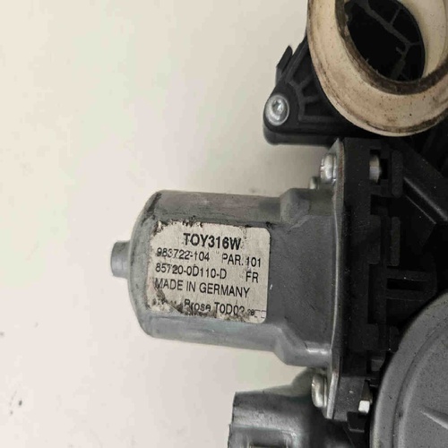 Meccanismo alzavetro Ant. SX TOYOTA Yaris Serie (08>11) del 2008 - 2011